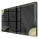 Specchio LED Rettangolare | Pulsante touch | Luce bianca calda - Reyze Serie Good Vibes Modello 7